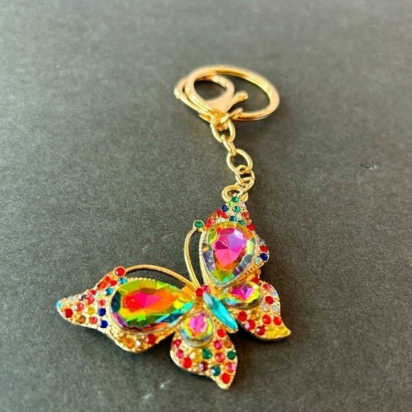 New Multi Colored Butterfly Purse Charm - Picture 1 of 4